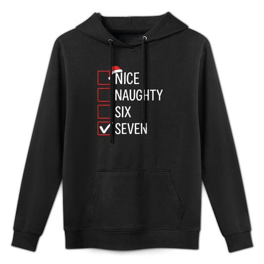 Christmas List Nice Naughty 6 7 Funny Six Seven Meme 67 Xmas Moisture-Wicking Hoodie