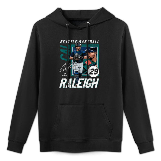 Cal Raleigh  Seattle MLB Baseball Players  MLBCRA203M Customizable Surface Hoodie