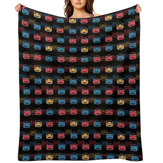 MIATA PATTERN BLACK Throw Blanket