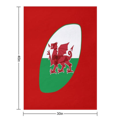 Rugby Wales Throw Blanket