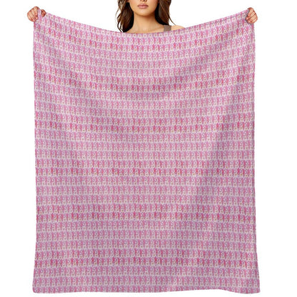 Pink Monkeys Throw Blanket