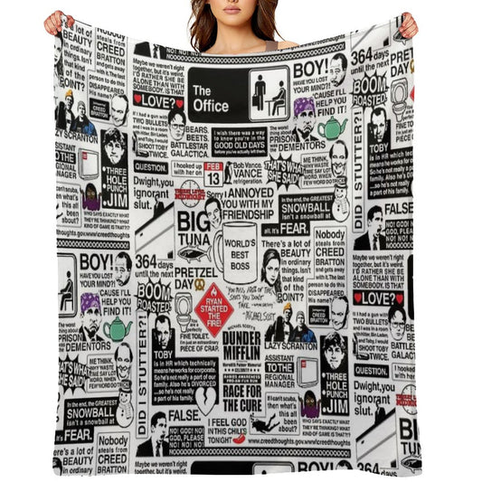 Wise Words From The Office - The Office Quotes (Variant) Throw Blanket