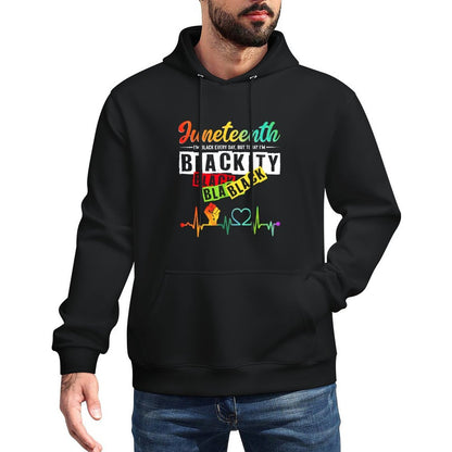 Juneteenth Blackity Heartbeat Black History African America Customizable Surface Hoodie