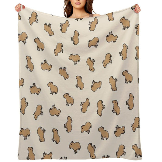 Capybara Throw Blanket
