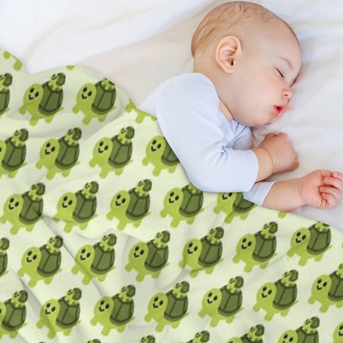 Two Turtles Small Turtle Tortoise Cute Happy Emoji Throw Blanket