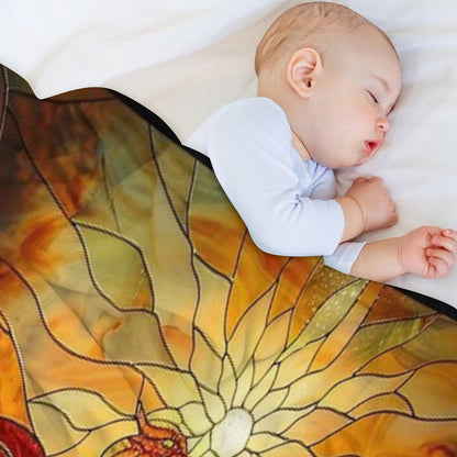 Glorious Phoenix Staine Glass Throw Blanket