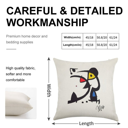 Mirò Linen Throw Pillow Cover