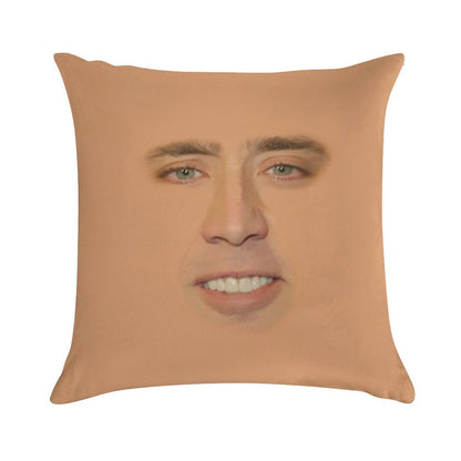 Nicolas Cage Full Face Soft Anti-Pilling Throw Pillow