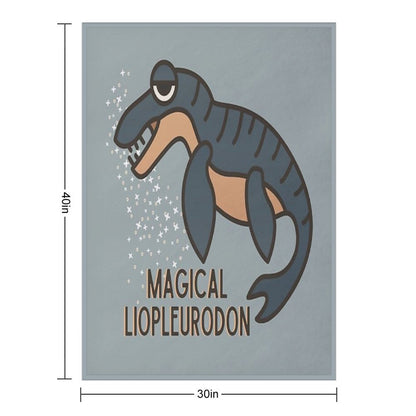 Magical Liopleurodon  Charlie The Unicorn Throw Blanket