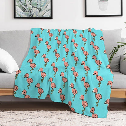 Cute Flamingo Throw Blanket