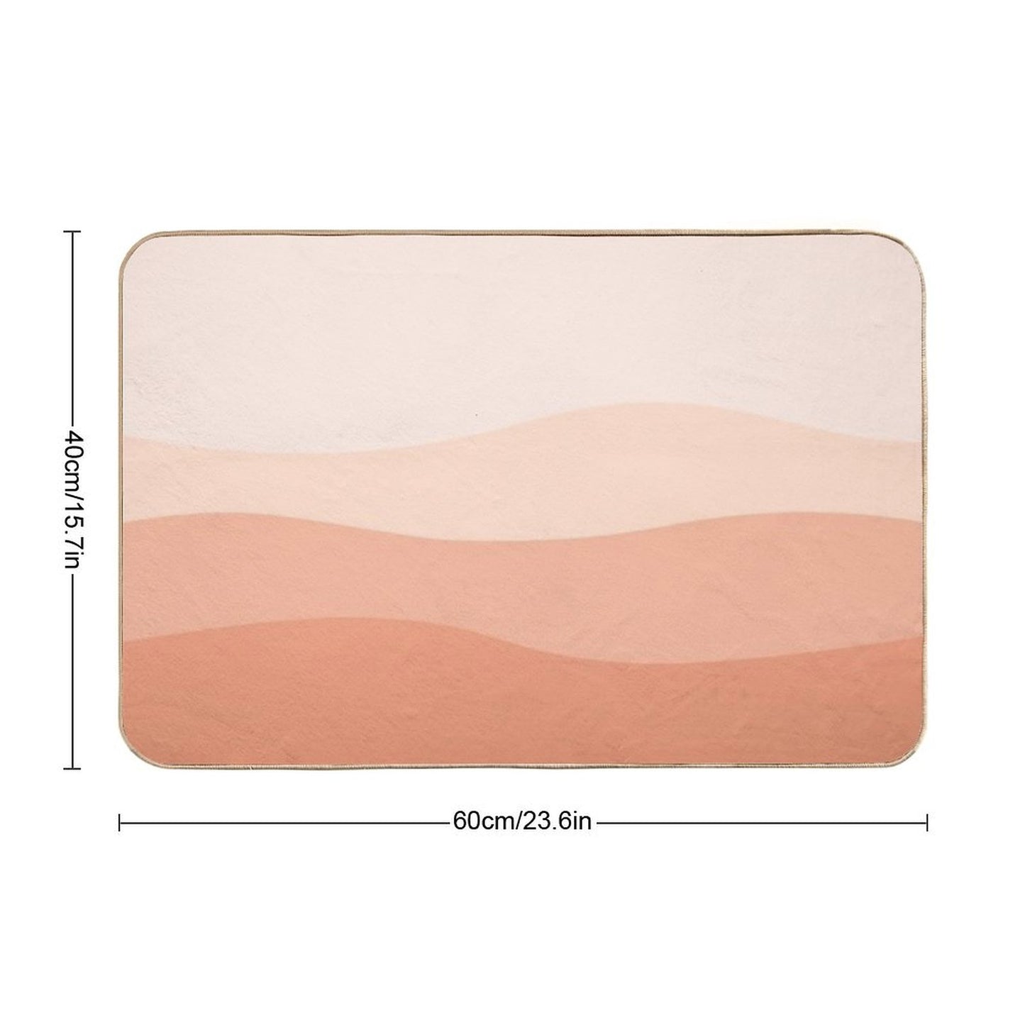 Peachy Ombre Dunes Bath Mat