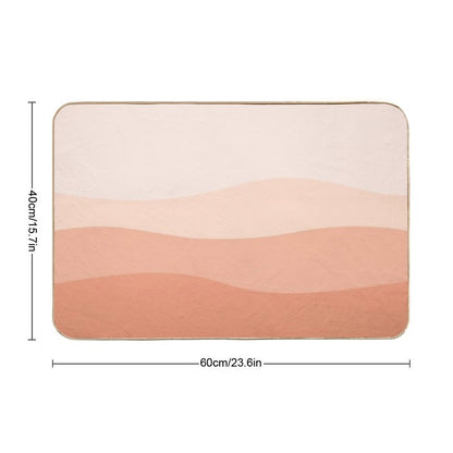 Peachy Ombre Dunes Bath Mat