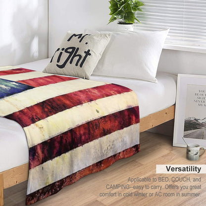 Vintage American Flag Throw Blanket
