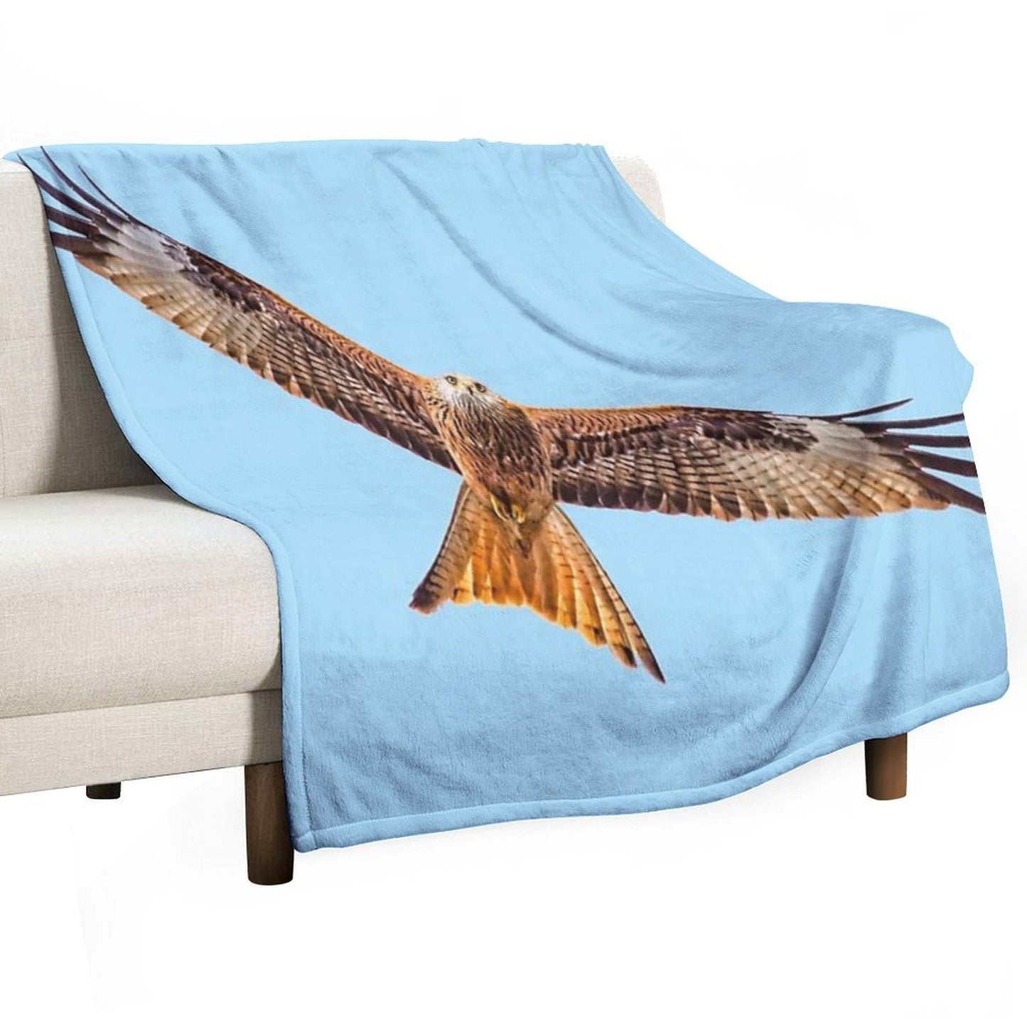 Red Kite (Milvus Milvus) Throw Blanket