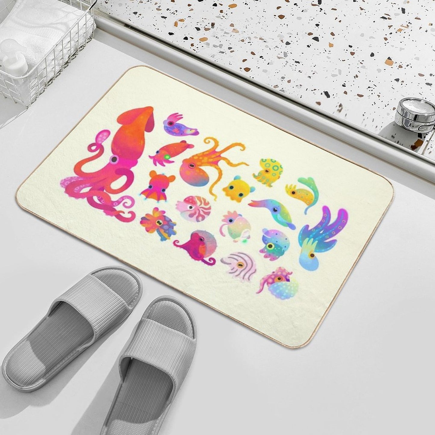 Cephalopod - Pastel Bath Mat