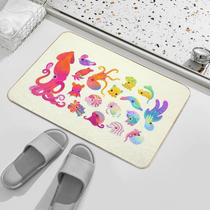 Cephalopod - Pastel Bath Mat