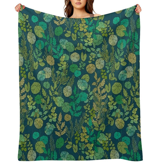 Growing A Garden Green Nature Throw Blanket