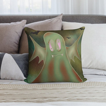 Bat Ghost Soft Easy Maintenance Throw Pillow
