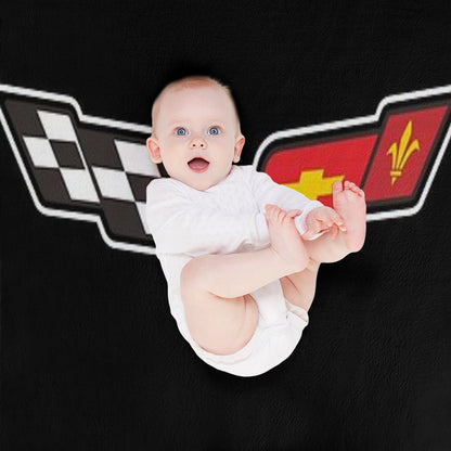 Best of Corvette Hi Emblem Throw Blanket