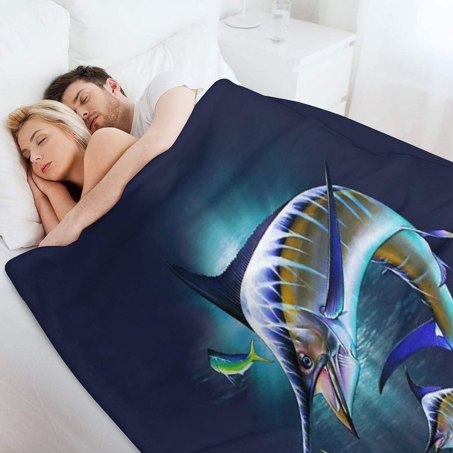 Marlin And Mahi Mahi Throw Blanket