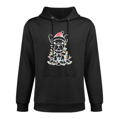 Christmas Dog French Bulldog Xmas Frenchie Men Women Kids Shrink-Resistant Hoodie