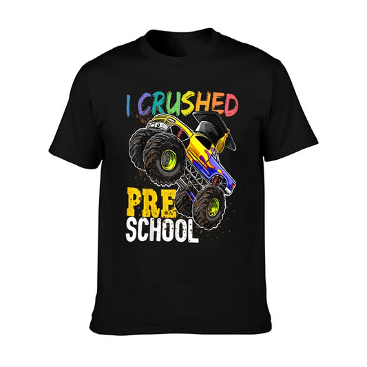 I Crushed Preschool Monster Truck Graduation Cap Gift Boys T-Shirt
