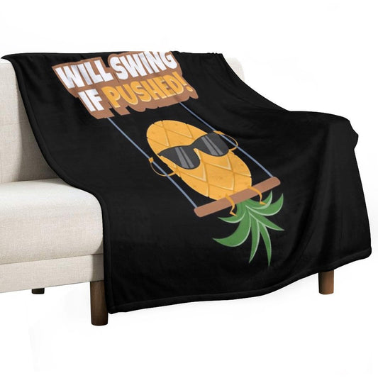 Swingers Pineapple Swinging Lifestyle Funny Swinger Throw Blanket