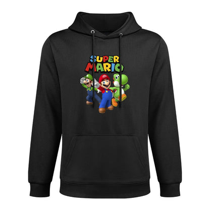 Super Mario Luigi Mario And Yoshi Group Shot Easy Care Hoodie