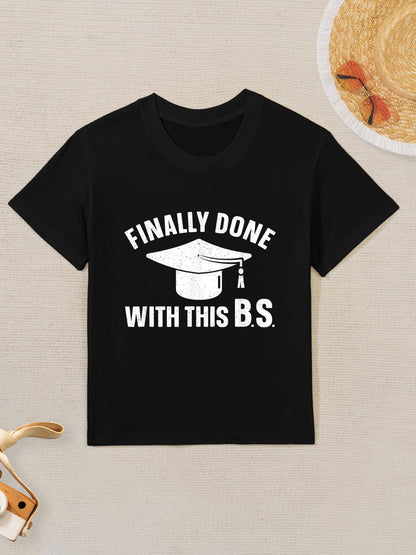 Graduation Art For Men Women Bachelor Of Science Graduation Kids T-Shirt