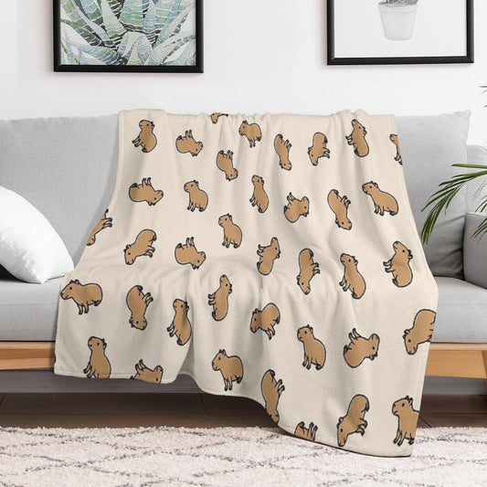 Capybara Throw Blanket