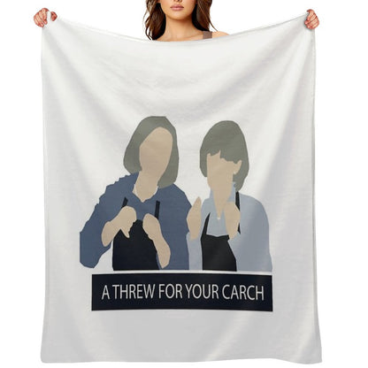 Prude And Trude - Kath And Kim Throw Blanket