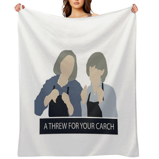 Prude And Trude - Kath And Kim Throw Blanket