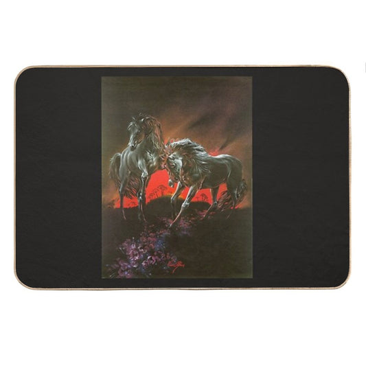 Dark Horses Bath Mat