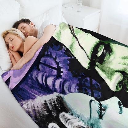 Bride & Frankie Monsters in Love Throw Blanket