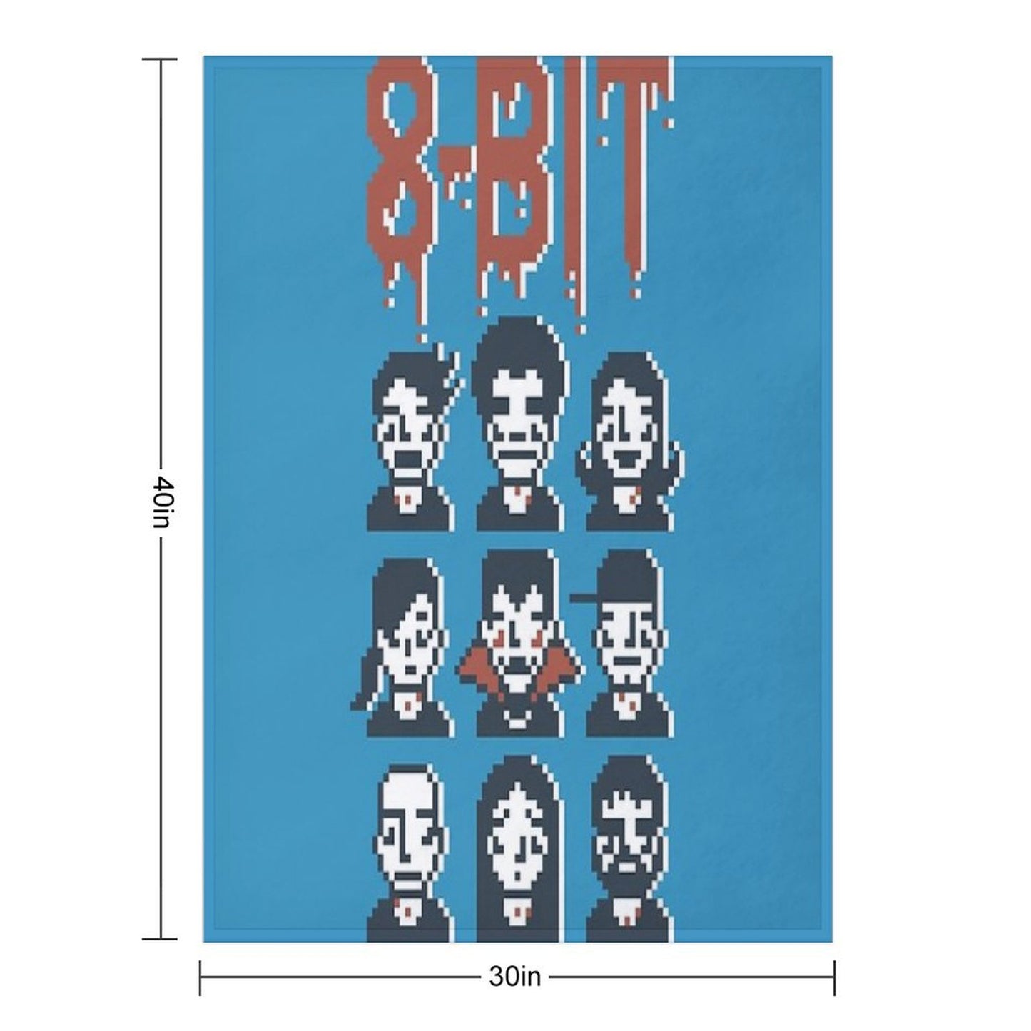 8-Bit By A Vampire Throw Blanket