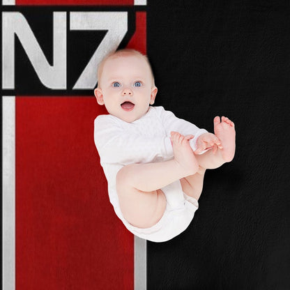 Mass Effect Vertical N7 Throw Blanket