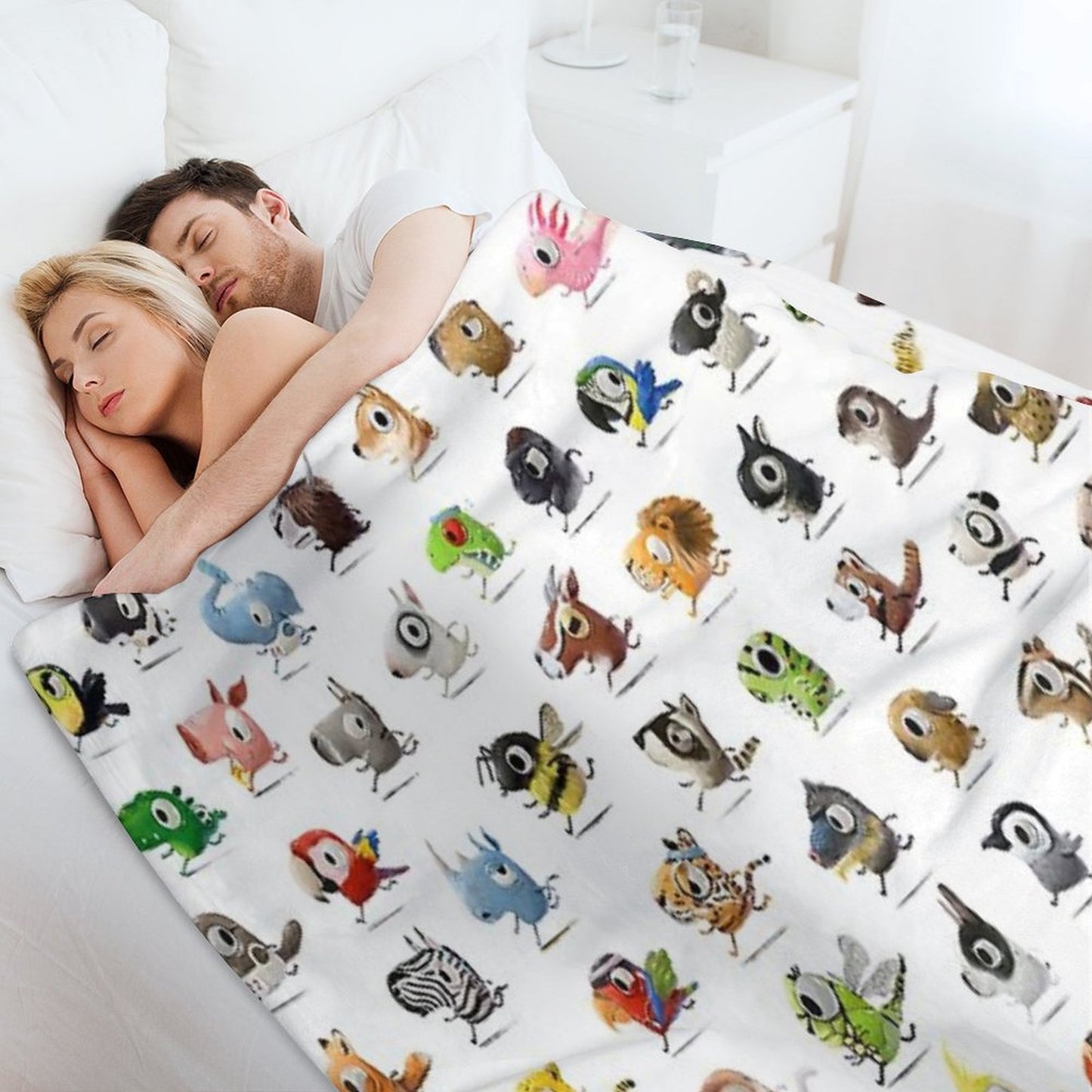 Marathon Animals Throw Blanket
