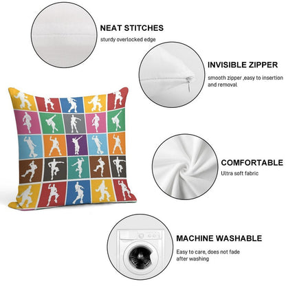 Battle Royale Victory Dance Rainbow Lattice Funny Soft Reinforced Edging Throw Pillow