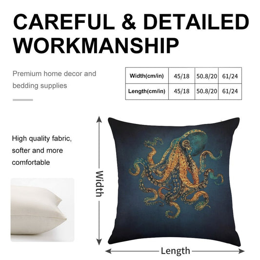 Underwater Dream IV Linen Throw Pillow Cover