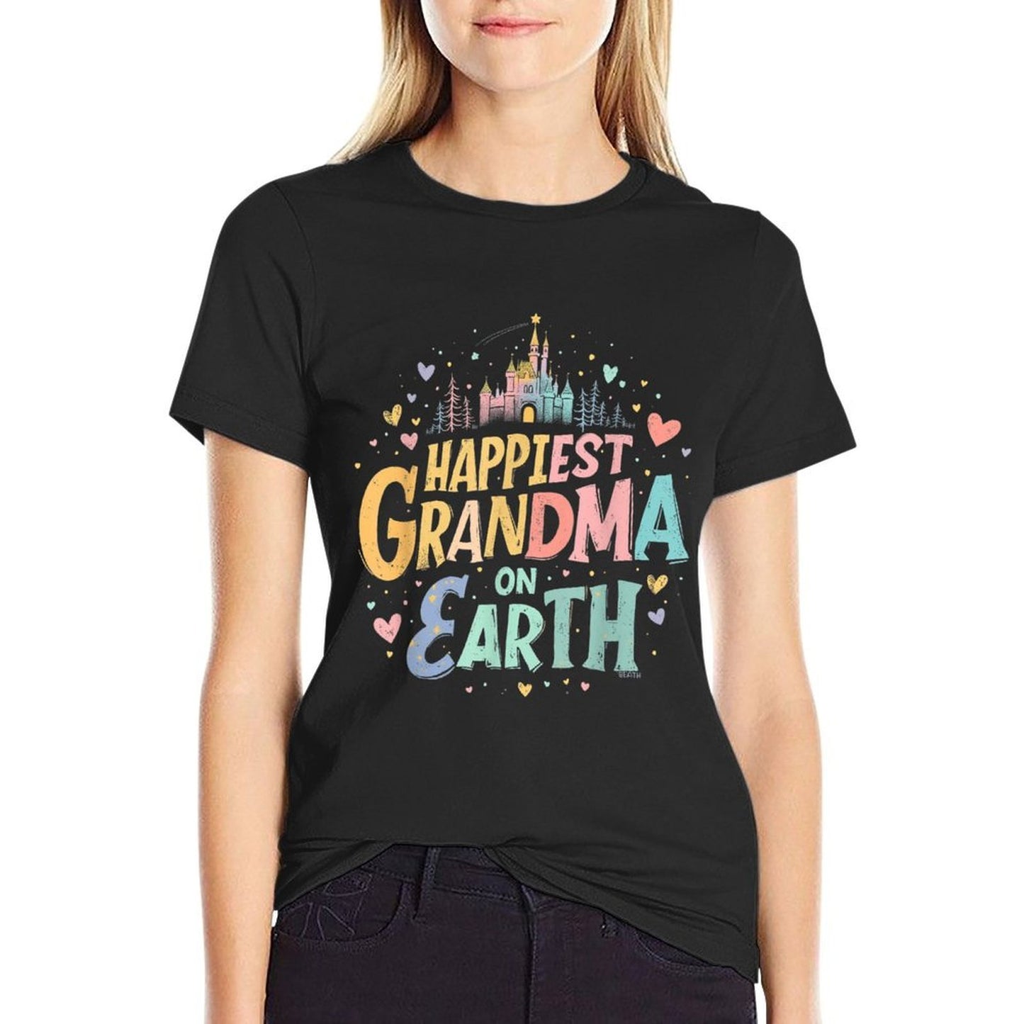 Happiest Grandma Best Grandmother On Earth, Matching Family  Odor-resistant T-Shirt