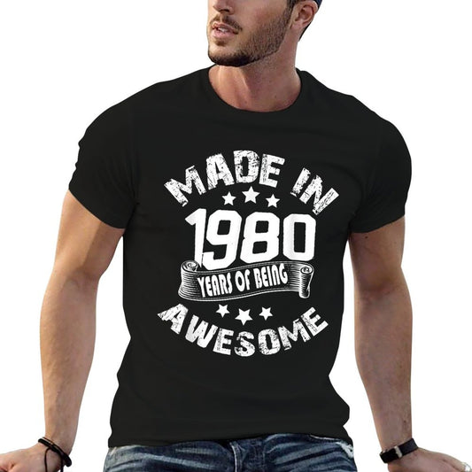 Best Made In 1980 Awesome 40th Birthday Gift Men Women Adult  Eco-friendly Material T-Shirt