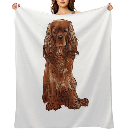 Cavalier King Charles Spaniel - Ruby Throw Blanket