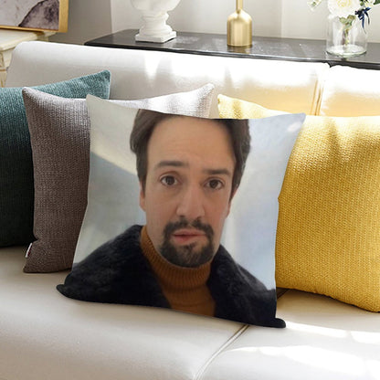 Manuel Miranda Lip Bite Meme Soft Ultra-Soft Texture Throw Pillow