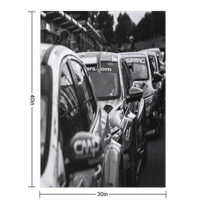 BTCC British Touring Car Lineup Throw Blanket