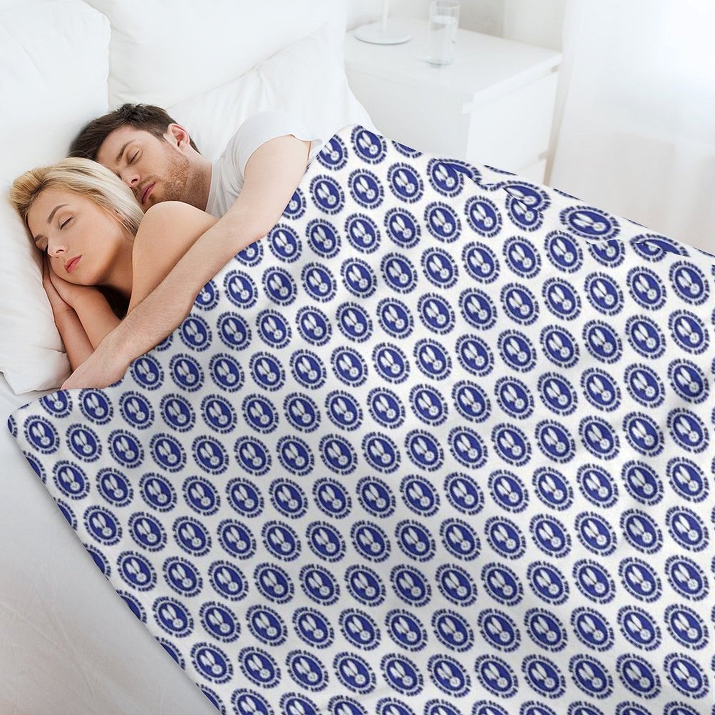 Fortune Favors The Bunny Hunter Throw Blanket