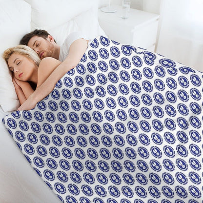 Fortune Favors The Bunny Hunter Throw Blanket