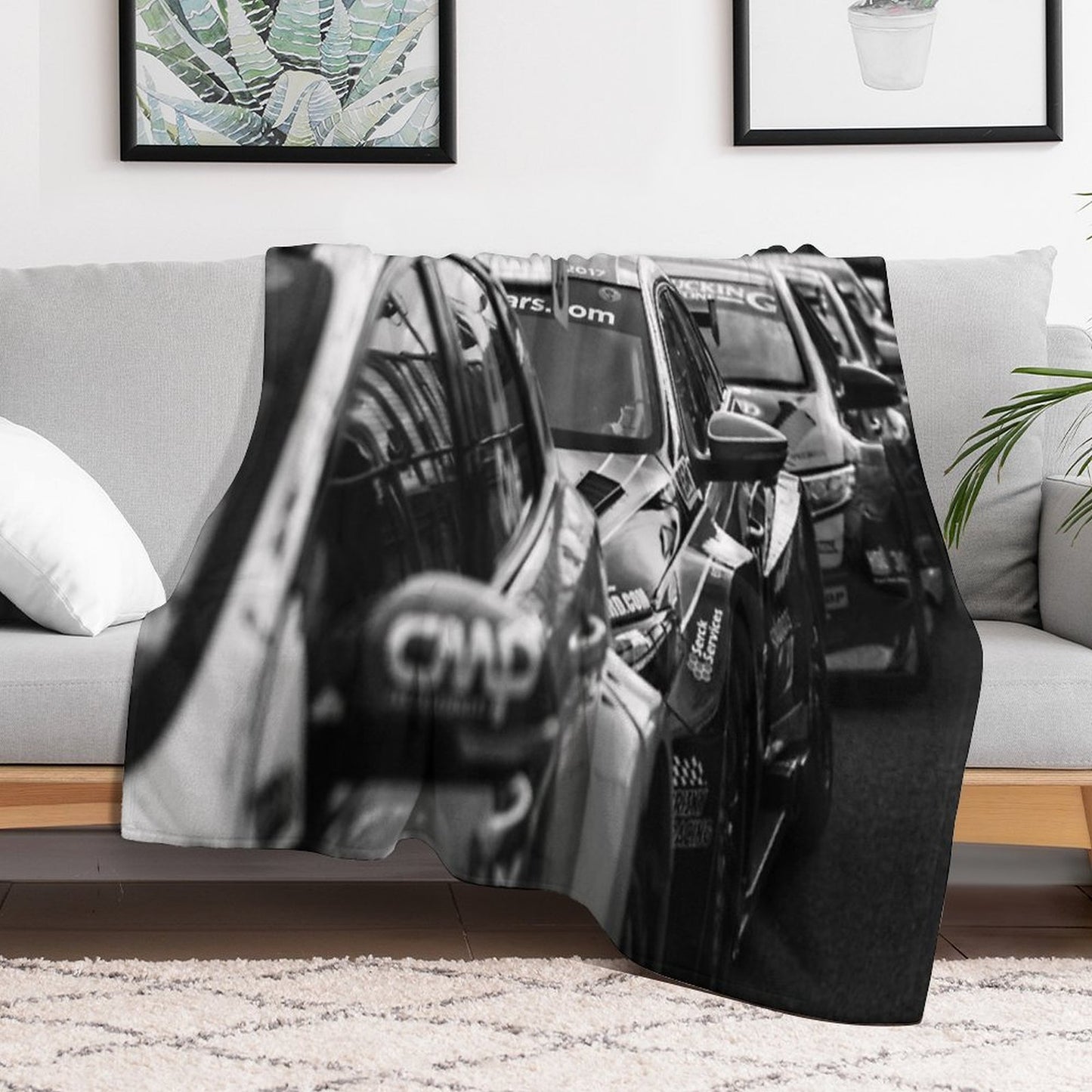 BTCC British Touring Car Lineup Throw Blanket
