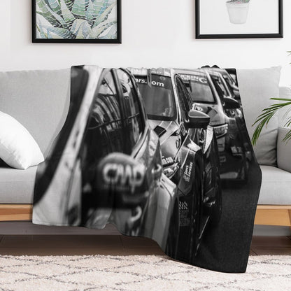 BTCC British Touring Car Lineup Throw Blanket