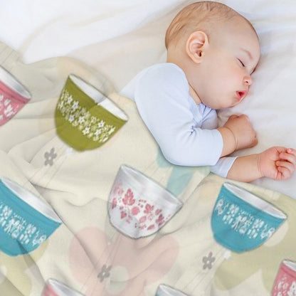 Vintage Pyrex Bowls Collection Throw Blanket