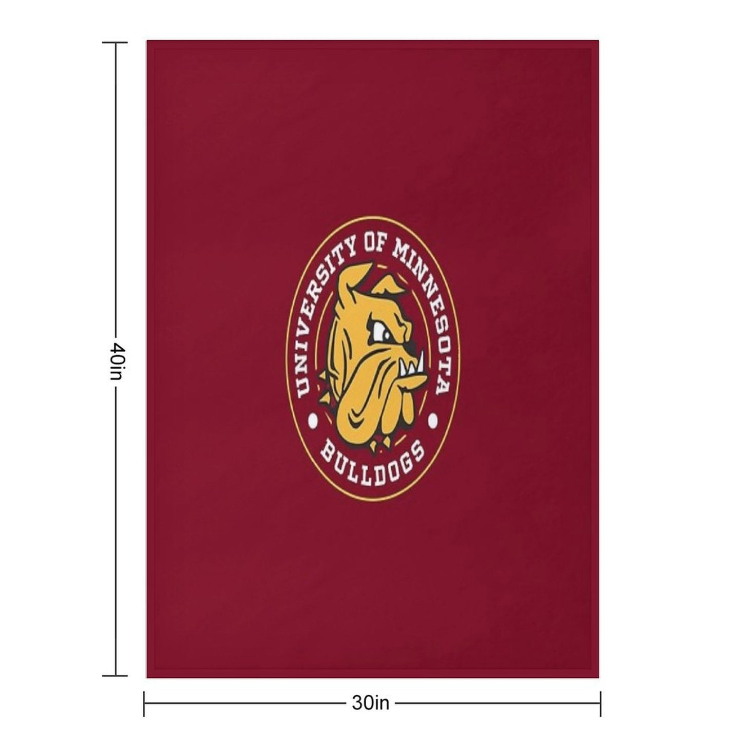 Bulldogs - Circle Design Throw Blanket